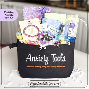 Portable Anxiety Relief Kit – Self Care Bag | Mental Health Gift for Anxiety