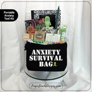 Portable Anxiety Survival Kit | Grounding Tools Starter Kit | Self Care Bag