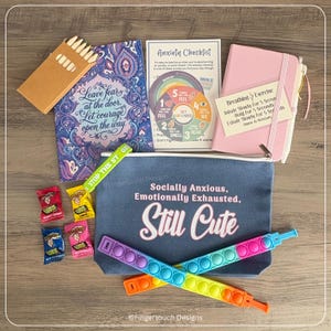 Socially Anxious Anxiety Relief Kit | Anxiety Tool Kit | Self Care Kit | Mental Health Gift | Coping Kit