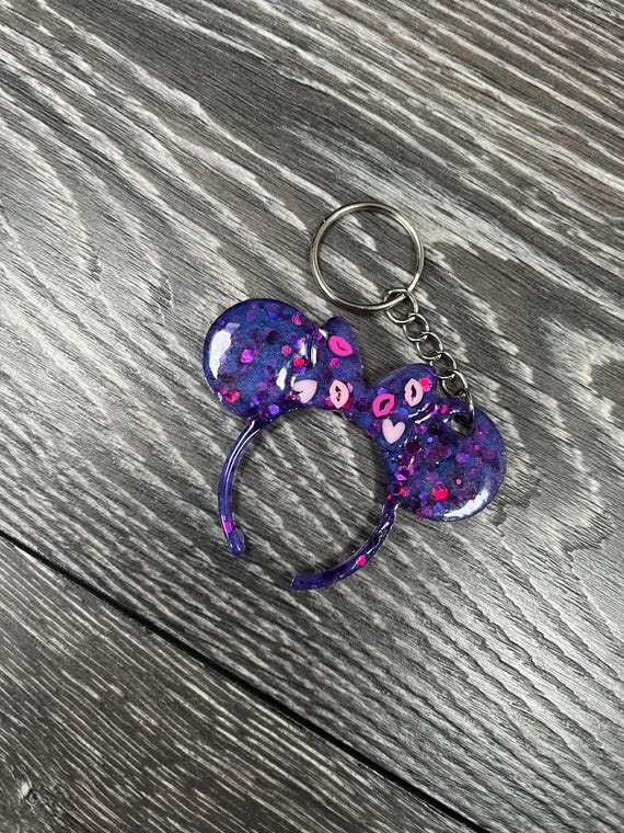 Handmade Mouse Ears Keychain | Resin Keychain | Cute Bag Charm | Disney Inspired Bag Charm | Gift for Her