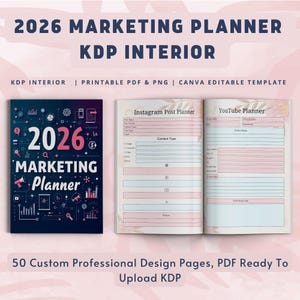 2026 Marketing Planner Canva Template