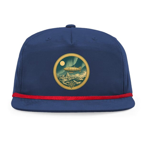 Más allá del muro de hielo - Sombrero de dirigible vintage - Parche de explorador