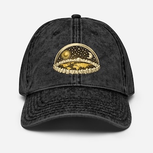 Flat Earth Firmament Dome Dad Hat – Vintage Gravyrkeps