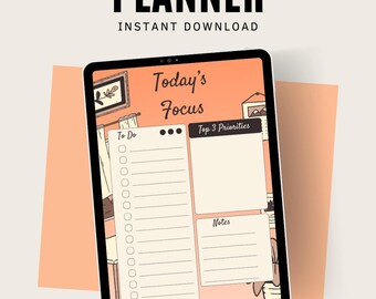 Minimal Daily Focus Planner Printable for Busy Women | to Do List PDF ...