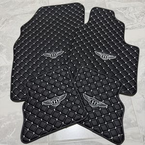 Luxury Custom Leather Car Mats for Bentley  – Full Set, Waterproof, Premium Fit