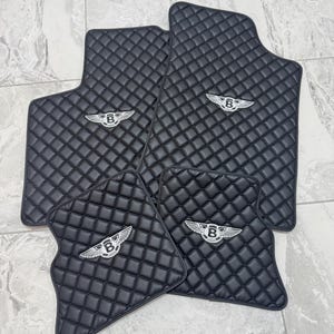 Luxury Custom Leather Car Mats for Bentley  – Full Set, Waterproof, Premium Fit
