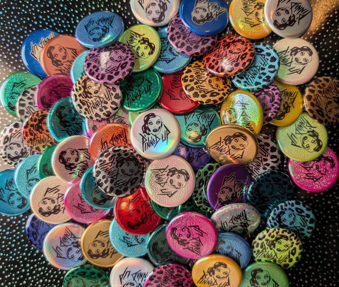 1.25" Holographic Mix Custom Pinback Buttons - Etsy