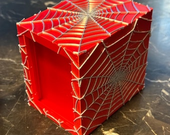 Spider Web Deck Box: 3D Printed MTG Commander Deck Case (Window)