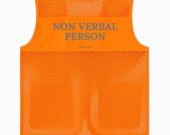 Chaleco de seguridad no verbal: reflectante, ayuda a la visibilidad para concienciar sobre el autismo. *Personalizaciones disponibles*