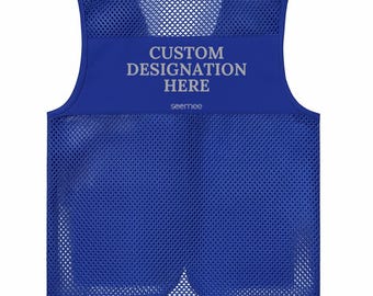 Custom Print Visibility, Awareness and Safety Vest for Adults