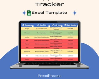 Job Application Tracker Template (Excel) | Instant Download
