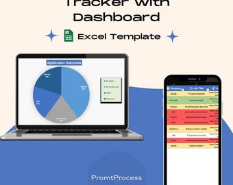 Job Application Tracker | Excel Spreadsheet with Dashboard & Status Summary | Digital Job Search Organizer