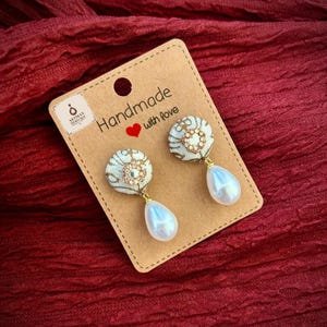 Handmade Fabric Button Earrings: Boho Ethnic Statement Jewelry
