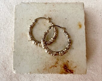 9ct gold hotsell bamboo earrings