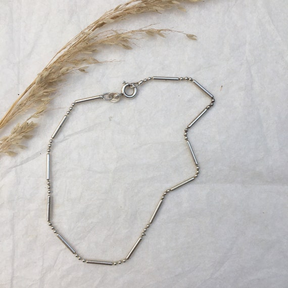 Vintage Sterling Silver Chain Bracelet | Silver Ball