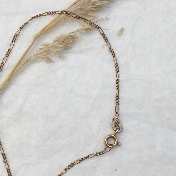 Vintage 9ct Gold Bracelet | Italian Figaro Chain B