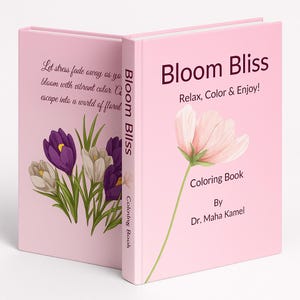 Bloom Bliss Adult Coloring Book: Floral Art, Stress Relief
