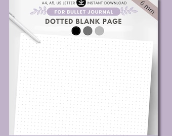 Dot Grid Paper Bundle: A4, A5, Letter Sizes (PDF Download)