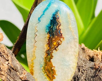 AAA+ Botswana Agate Gemstone Cabochon, Fancy Jewelry Making (54X31X6MM 95.45 CT)