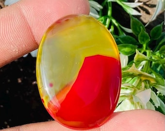 Botswana Achat Cabochon, ovaler Edelstein (29X40X6MM, 60.00 CT)