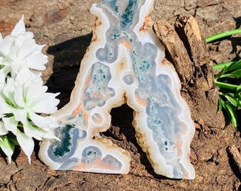 Moss Agate Slice Cabochon: Natural Gemstone for Jewelry Making