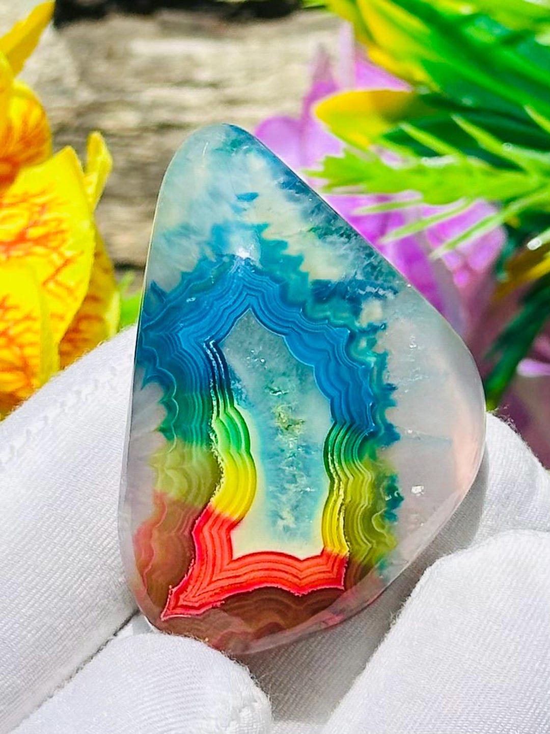 Rainbow Botswana Agate Gemstone Cabochon for Jewelry Making