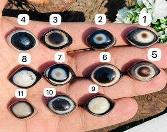 Banded Agate Eye Cabochons, Jewelry Making Gemstones