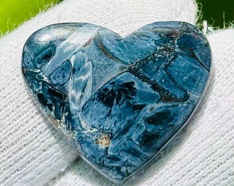 Natural Pietersite Cabochon: Heart Gemstone for Jewelry Making (23X29X4MM 22.35 CT)