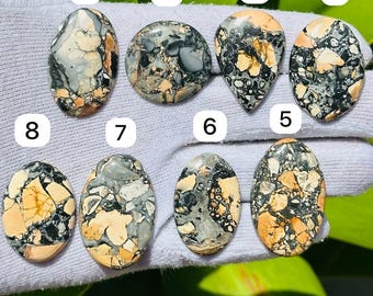 Maligano Jasper Gemstone Cabochon for Jewelry Making (Mix Shape)