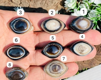 Top Great Natural Banded Agate Eye Cabochon Gemstone Amazing Quality For Making Jewelry Shape Fancy
