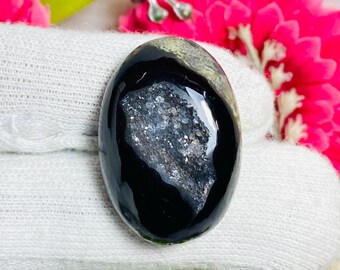 Agaat-druzy-edelsteen cabochon: ovale sieraden maken steen 23 x 33 x 9 mm
