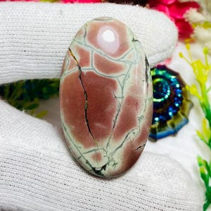 Oval Jasper Cabochon: 50 Carat Gemstone for Jewelry Making (25X44X5MM)