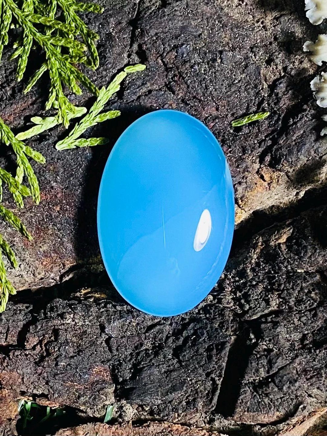 Oval Chalcedony Agate Cabochon: Aqua Onyx Gemstone, 19x28mm - Etsy