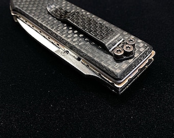 Pocket Knife, Folding Knife, Handmade in USA, Carbon Fiber, Stainless, Titanium