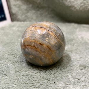 Light Blue Banded Calcite Sphere