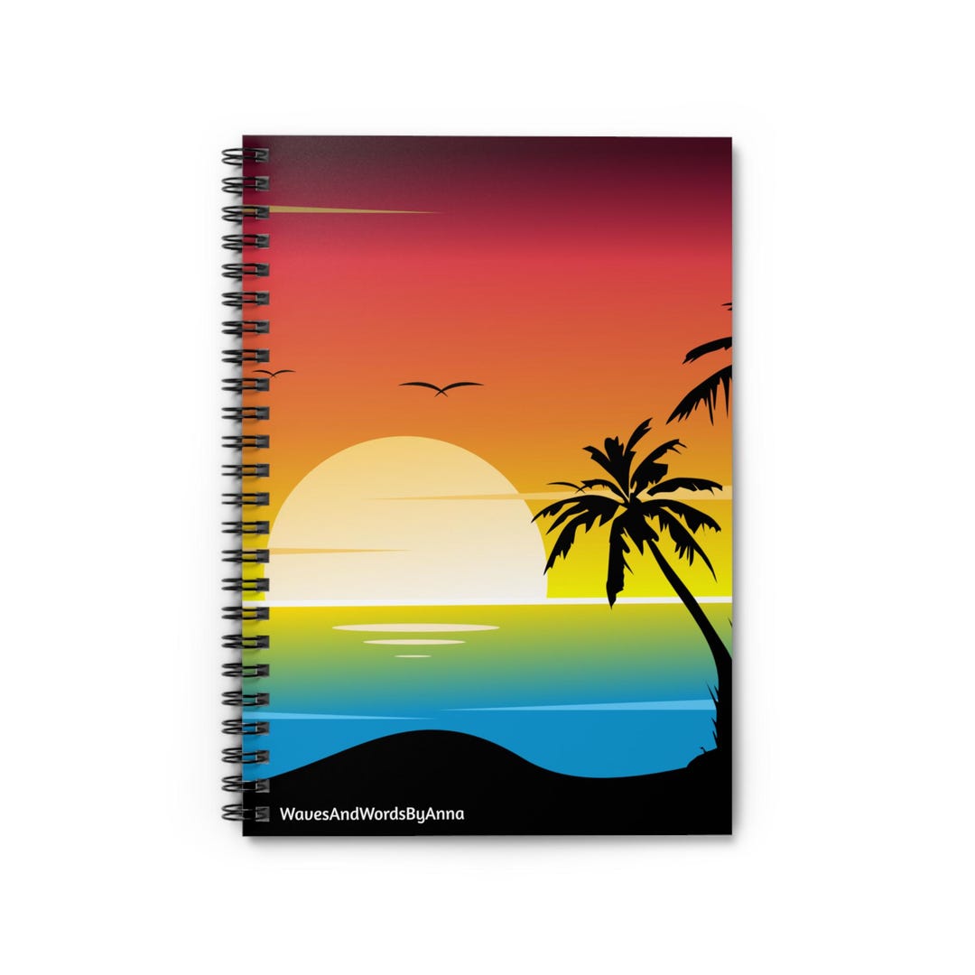 Beach Sunset Spiral Notebook - Etsy