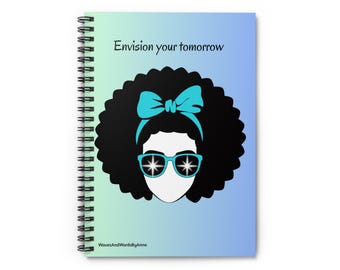 Cuaderno espiral inspirador: Imagina tu futuro - Diario de 15 x 20 cm