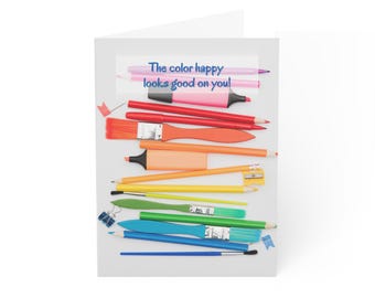 Colorful Greeting Card Set: Art-Inspired Note Cards, Envelopes Included