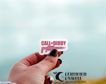 Call of Diddy Sticker - Funny Meme Vinyl Sticker, Gamer Humor, Parody Baby Joke Sticker, Dark Humor Unhinged Sticker