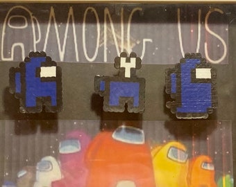 Among Us-Custom Color-Framed Shadow Box Perler Bead Art Devor