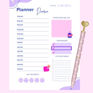 Daily planner, hourly planner, digital planner