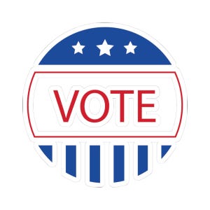 Patriotic Vote Stickers, Political Campaign Decor, Laptop Sticker, Voter Awareness, Election Day Accessories