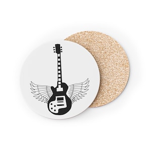 Guitar Wings Coasters, Rock Music Table Décor, Vintage Style Drink Coasters, Music Lover Gift, Party Essential, Home Bar Accessories