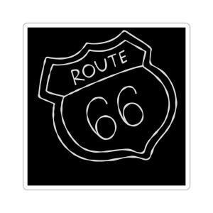 Retro Route 66 Stickers, Nostalgic Vinyl Decals, Travel Gifts, Laptop Decor, Car Accessories, Road Trip Essentials