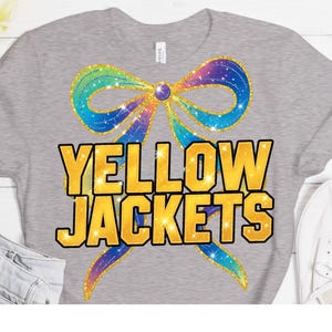 Distressed Yellow Jackets Bow 3 PNG, Trendy Yellow Jackets Mascot PNG, Yellow Jackets Mama Shirt Design, Yellow Jackets Fan, Yellow Jackets