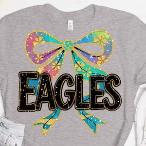 Beunruhigte Adler Bogen 4 PNG, trendiges Adler Maskottchen PNG, Adler Mama Shirt Design, Adler Fan, Adler Maskottchen Digital, Trendy Team