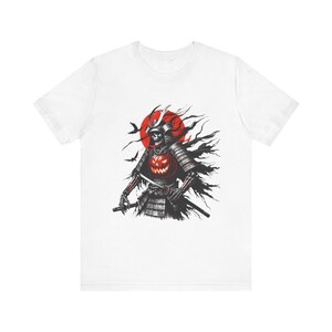 Halloween Skeleton Samurai Tee, Japanese Warrior Costume Unisex Shirt, Samurai Skull Graphic Tee, Halloween Apparel, Skeleton Costume Shirt