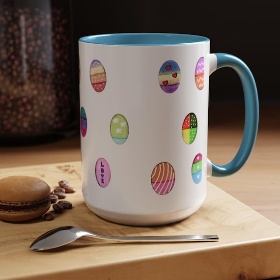 Colorful Easter Egg Pattern Mug | Accent Coffee Mug