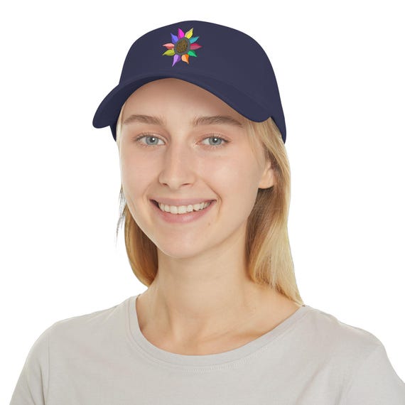 Embroidered Sunflower Cap | Colorful Floral Cotton Hat