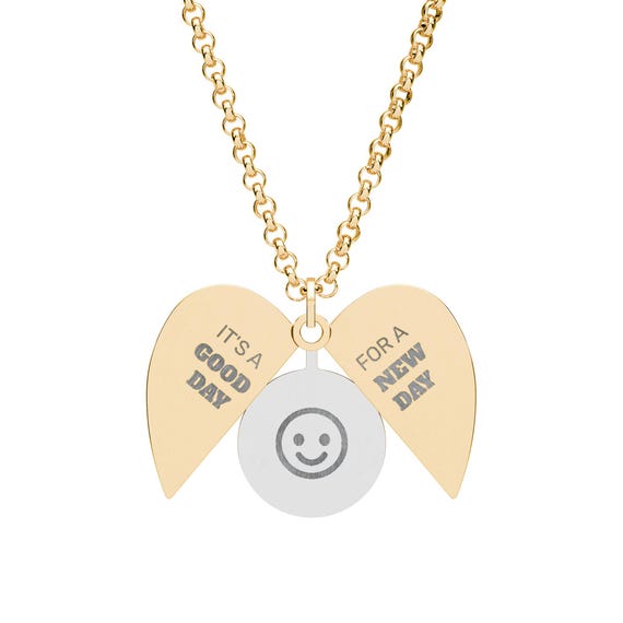 Hidden Message Heart Necklace | Smile